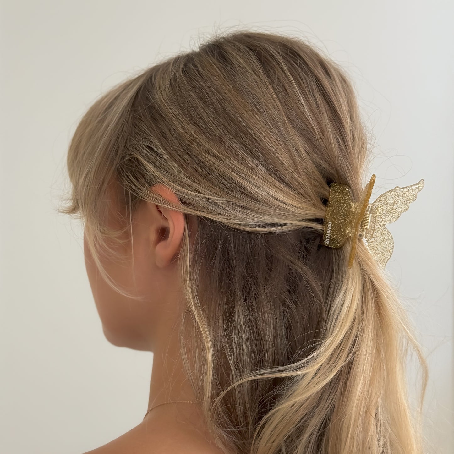 Ecofriendly Acetate Butterfly Claw - Golden