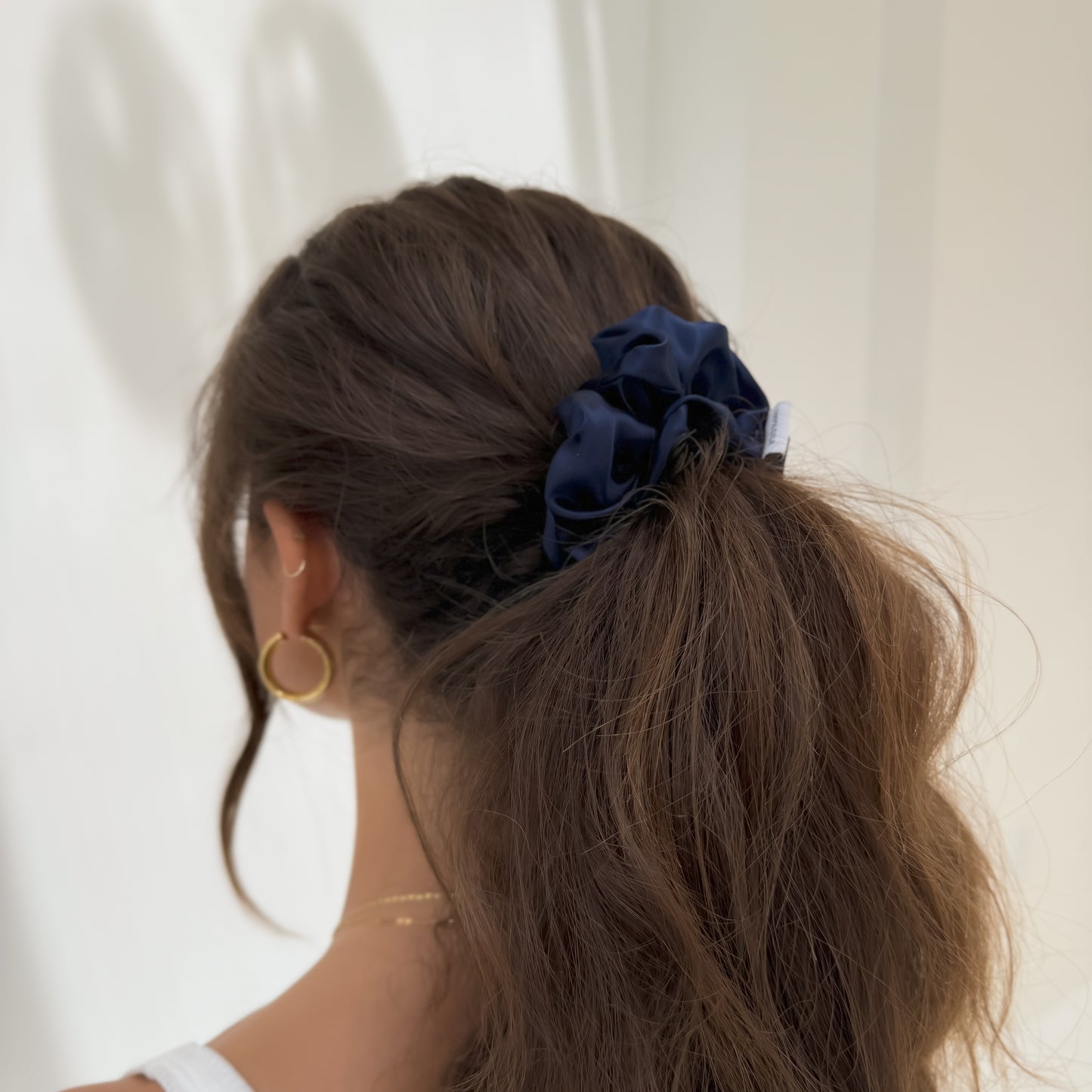 Organic Premium Silk Scrunchie - Luna