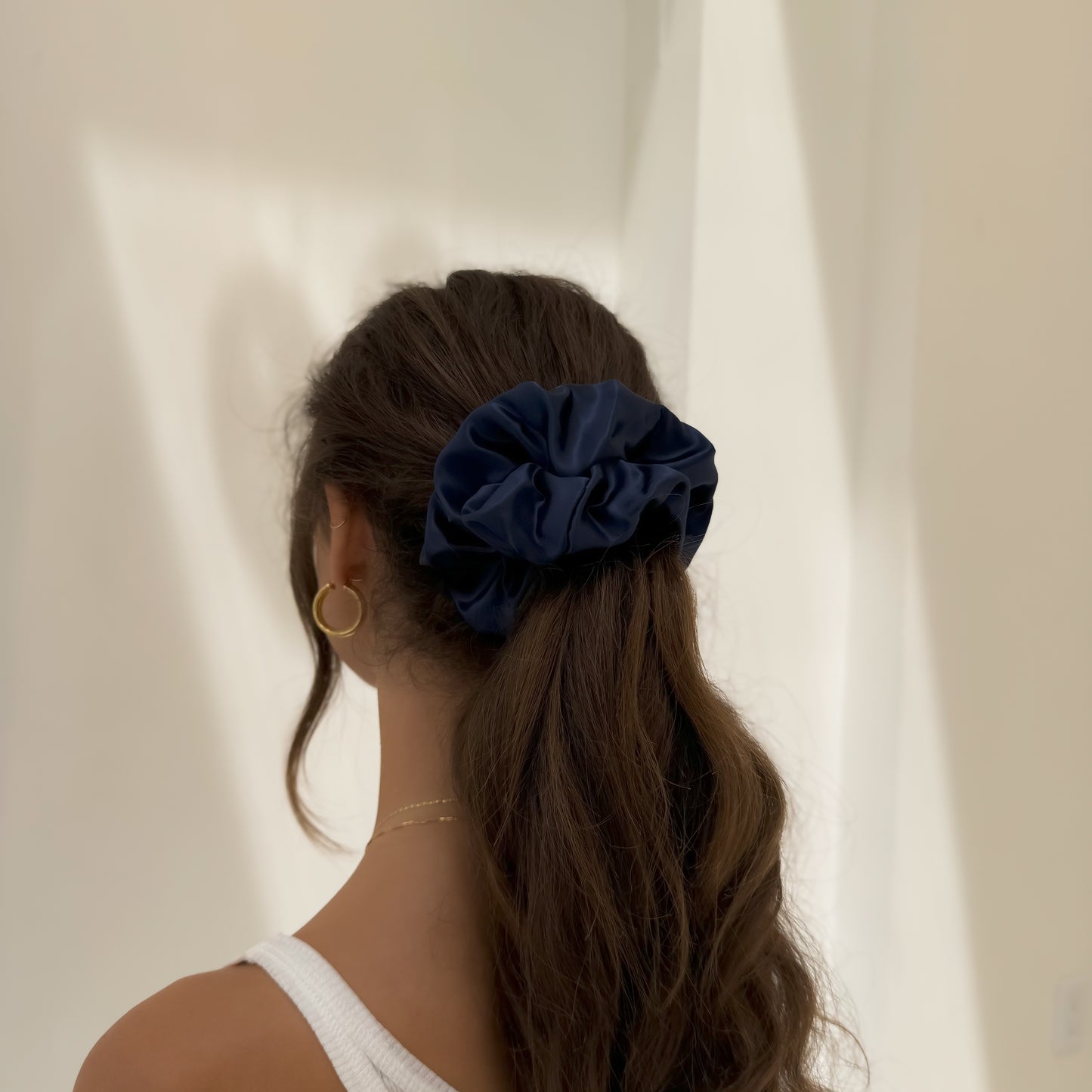 Organic XL Silk Scrunchie - Luna