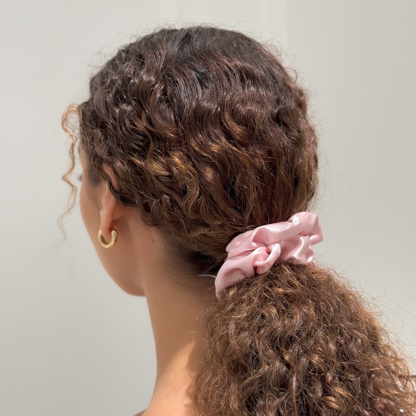 Organic Premium Silk Scrunchie - Pink