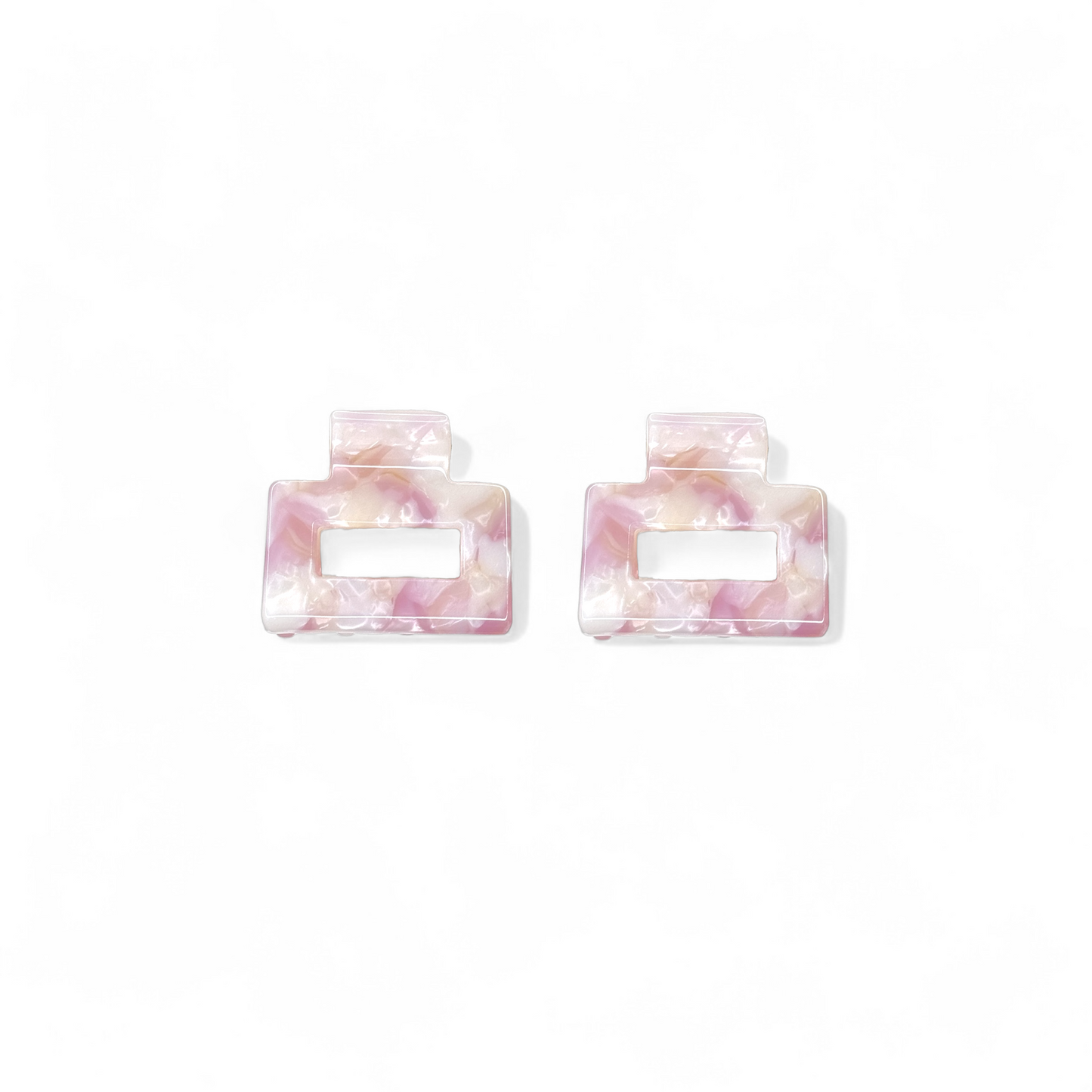 Ecofriendly Acetate 2 Pack Mini Square Claws - Sweetheart