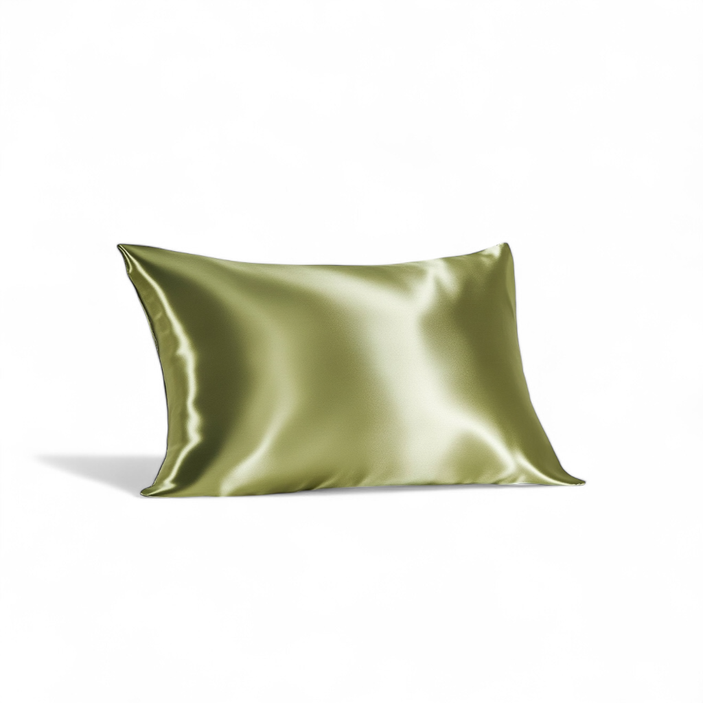 Queen Organic Silk Pillowcase - Olive