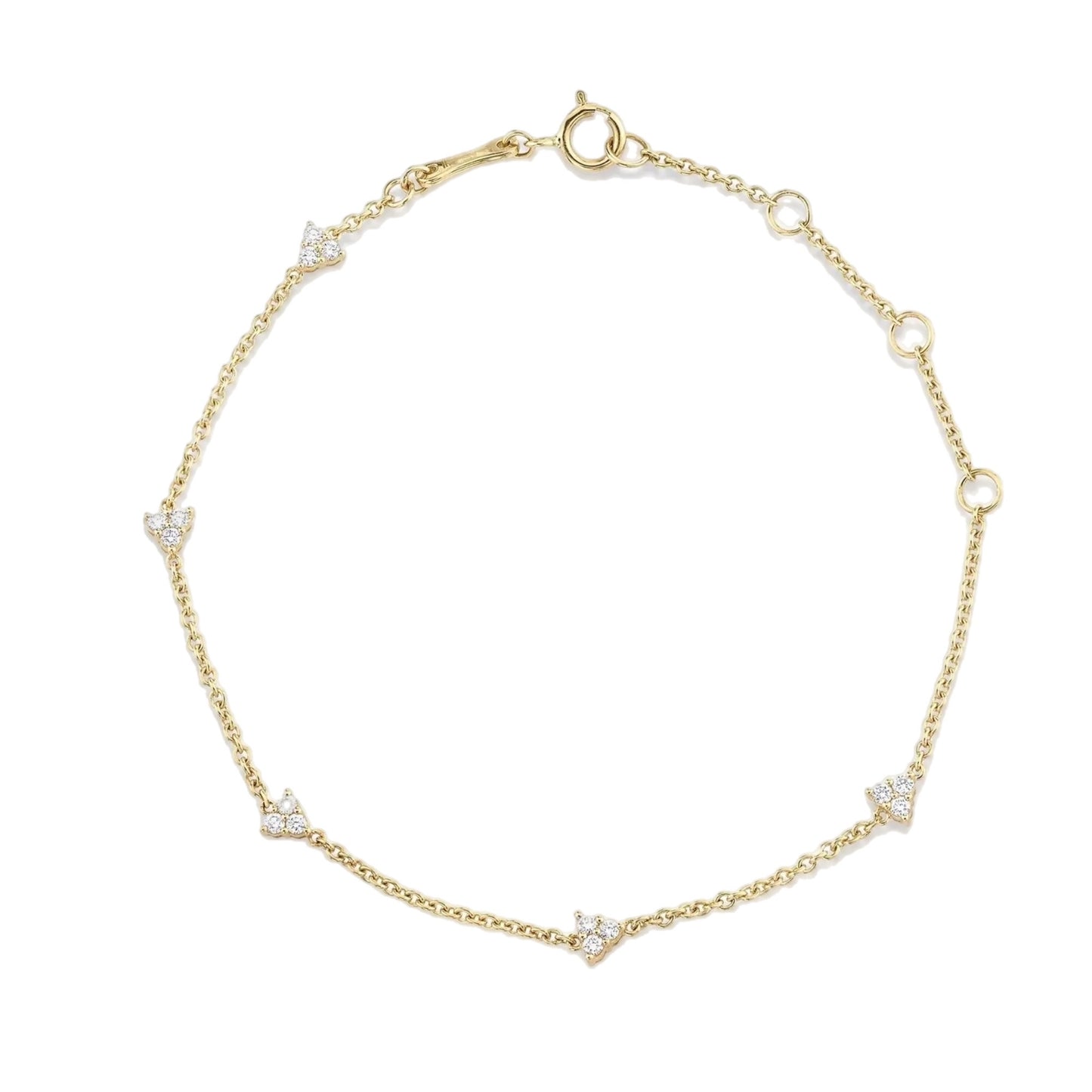 Lotus Crystal Gold Bracelet