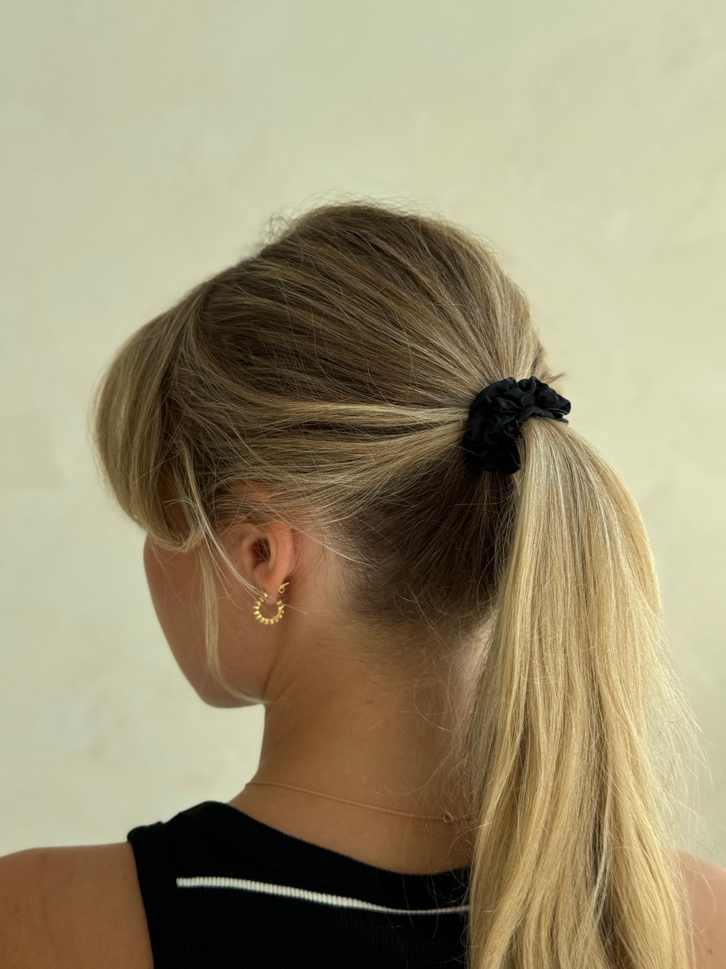 Skinny Silk Scrunchies - Black