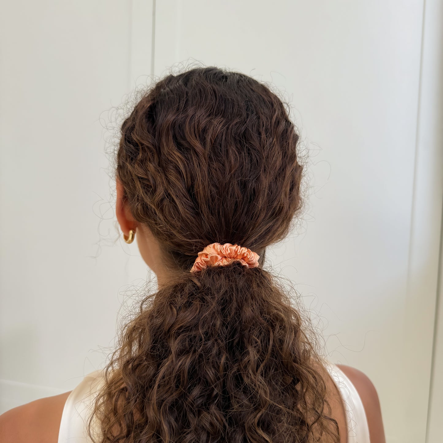 Skinny Silk Scrunchies - Apricot