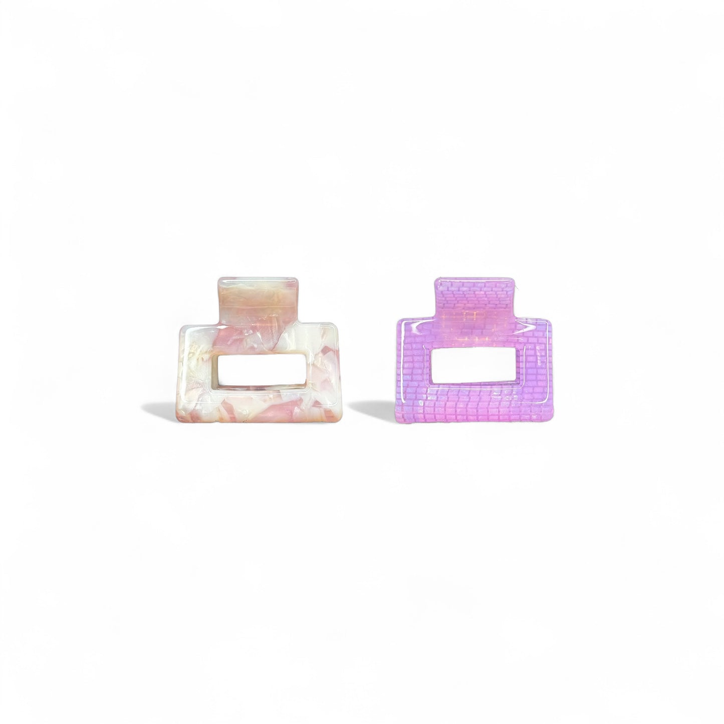 Ecofriendly Acetate Mini Square Claws - Sweetheart Set