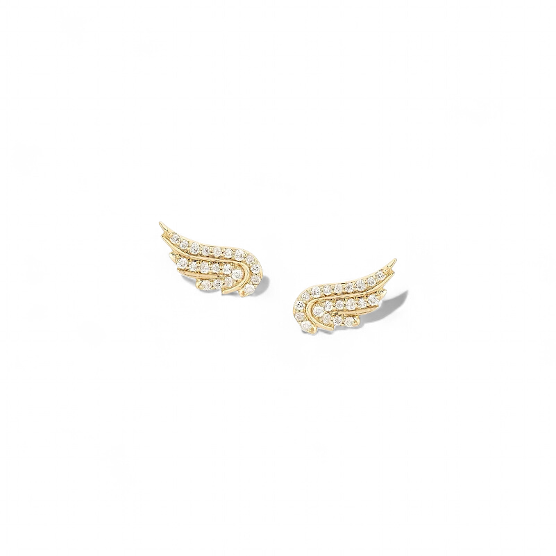 White Zirconia Wing Studs