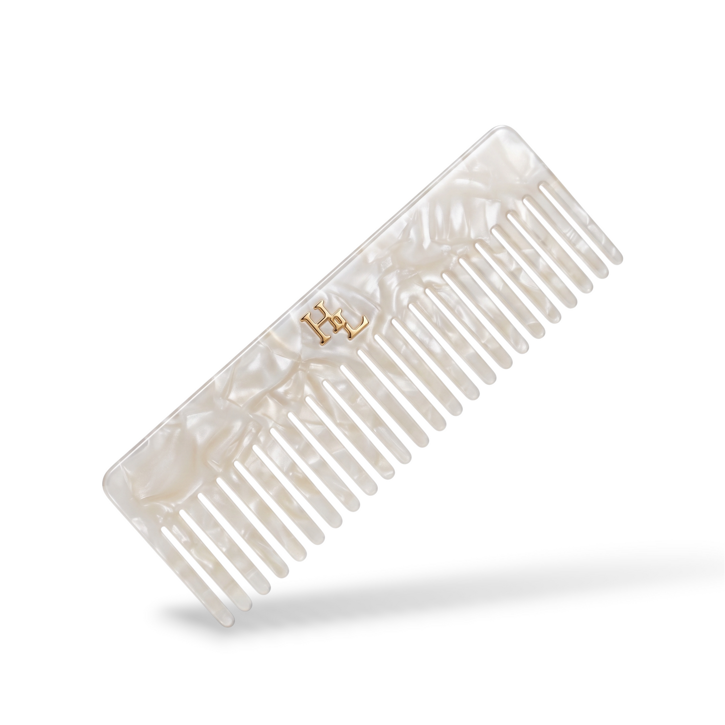 Acetate Detangling Comb - White