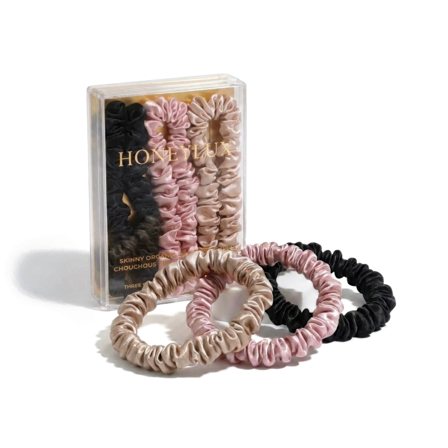 Skinny Silk Scrunchie Set - Classic