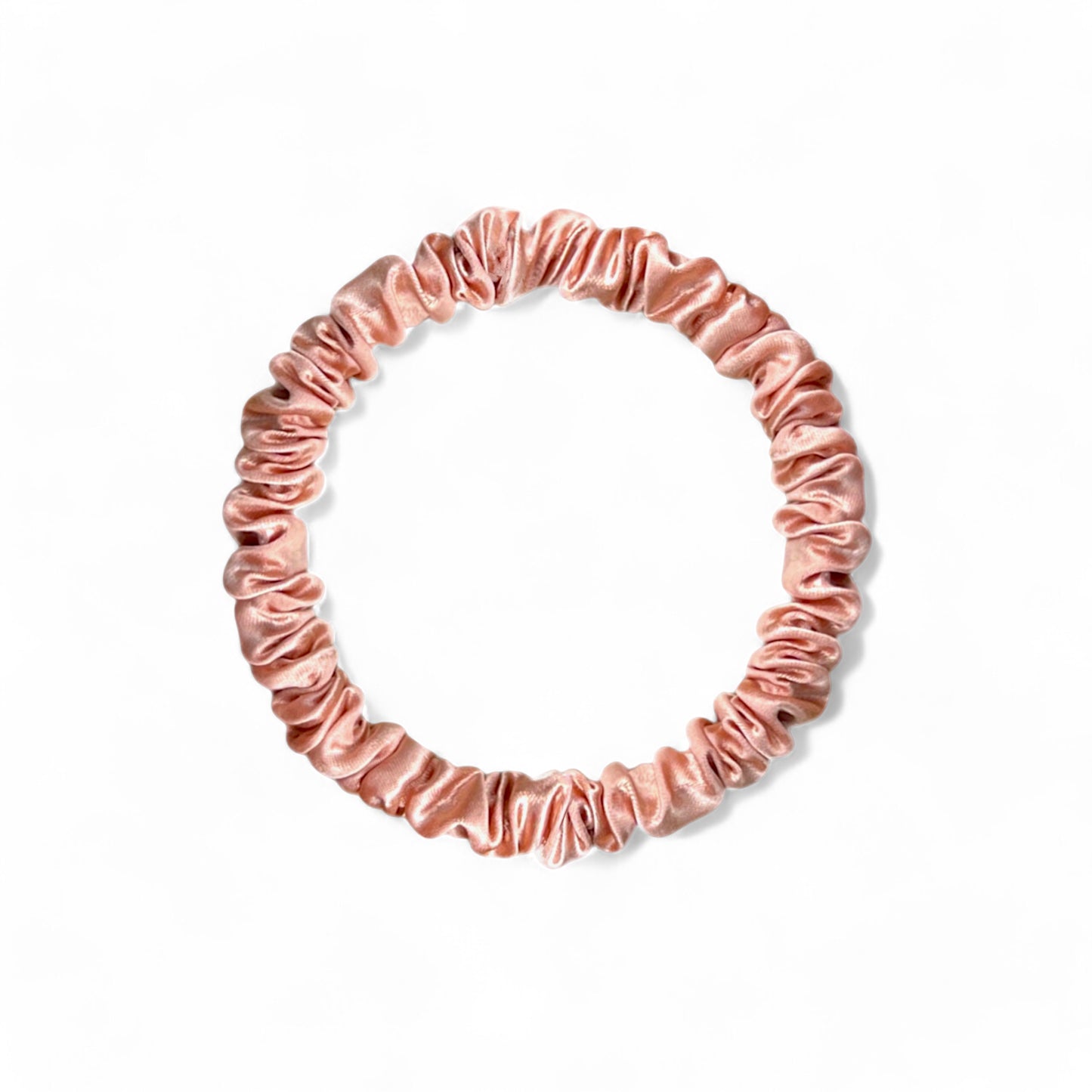 Skinny Silk Scrunchies - Rose Gold