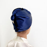 Reversible Silk Hair Wrap - Royal Blue
