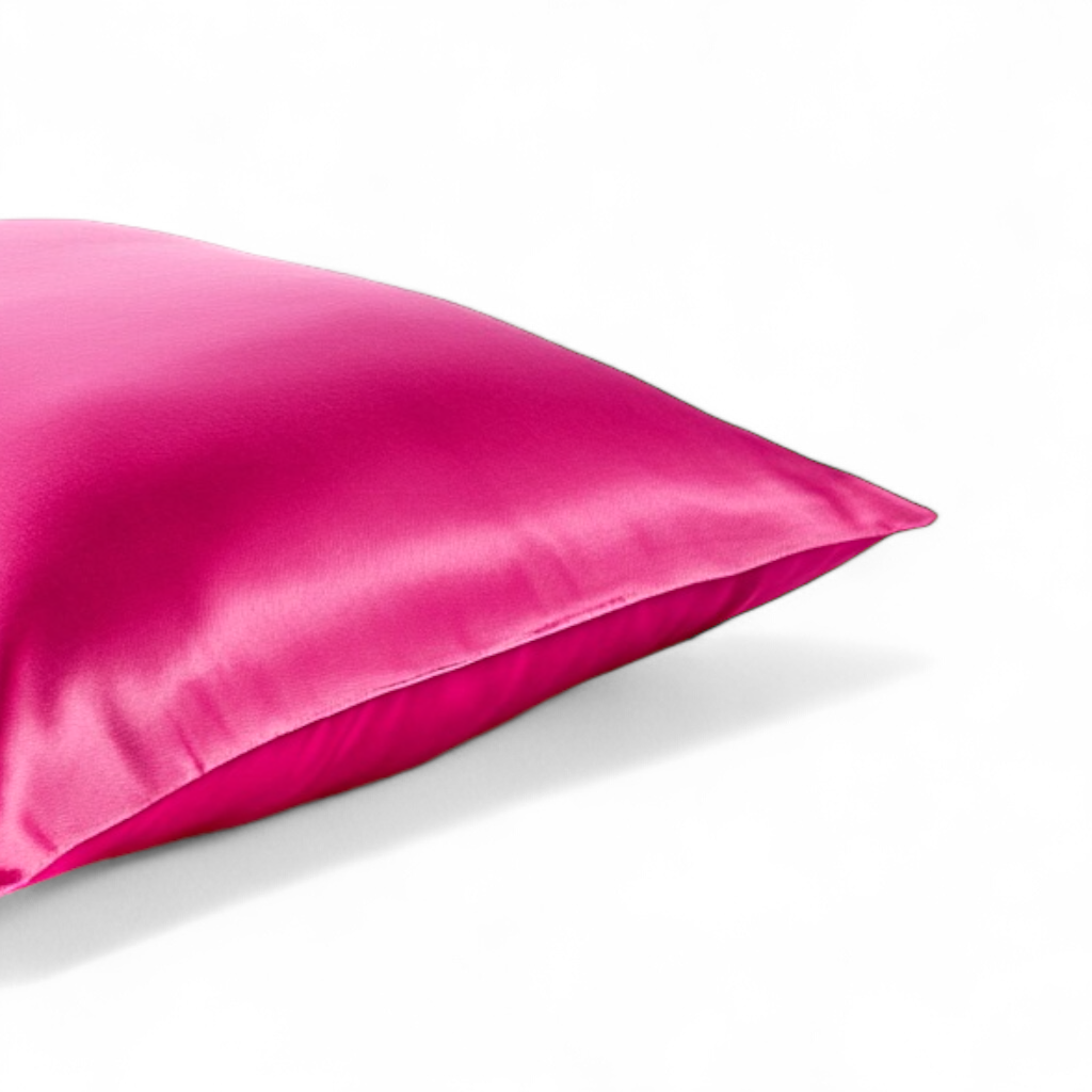 Queen Organic Silk Pillowcase - Fuchsia