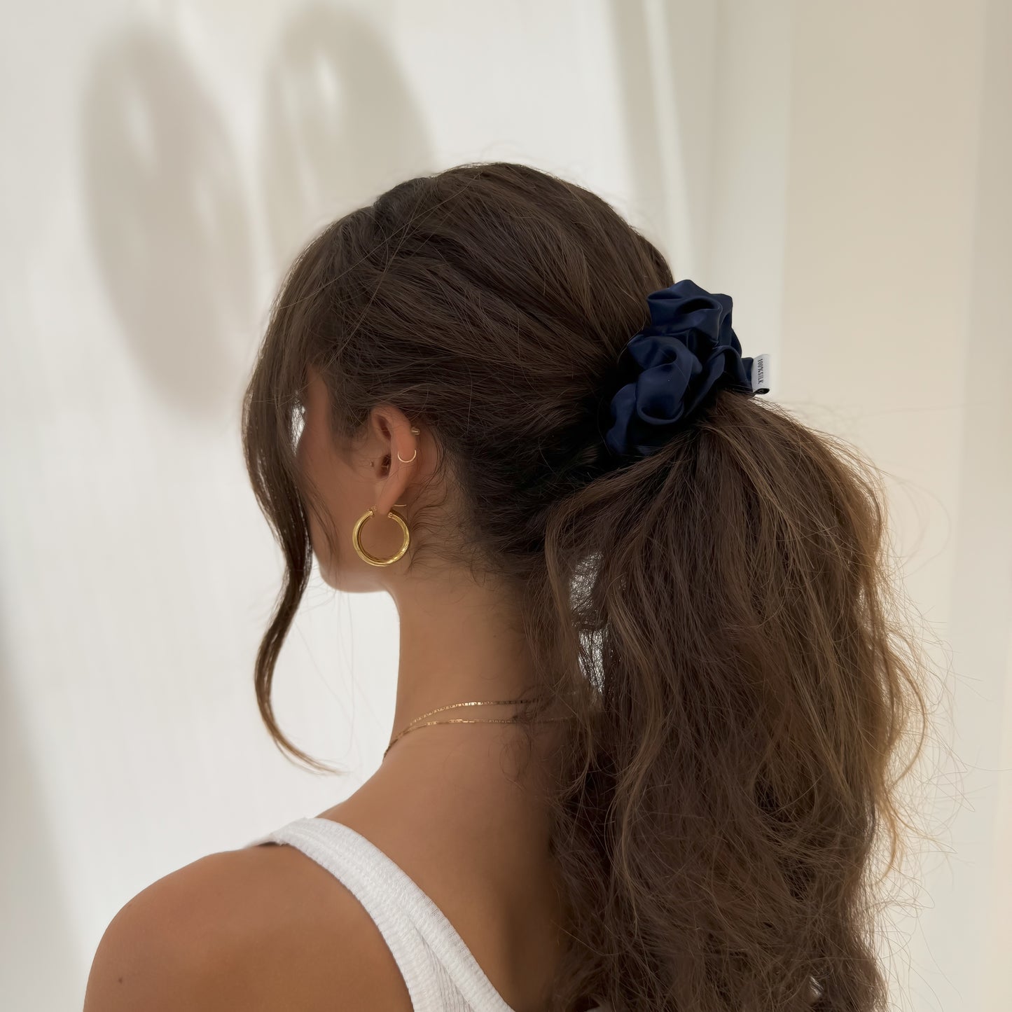 Organic Premium Silk Scrunchie - Luna