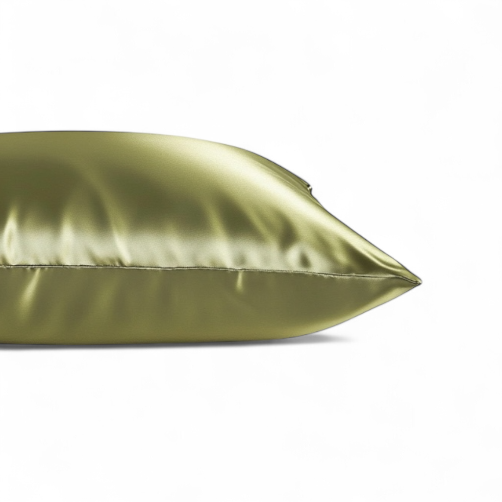 Queen Organic Silk Pillowcase - Olive