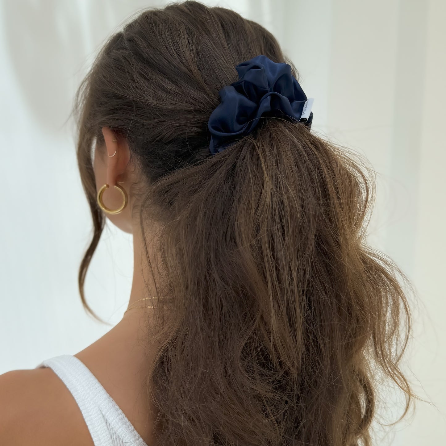 Organic Premium Silk Scrunchie - Luna