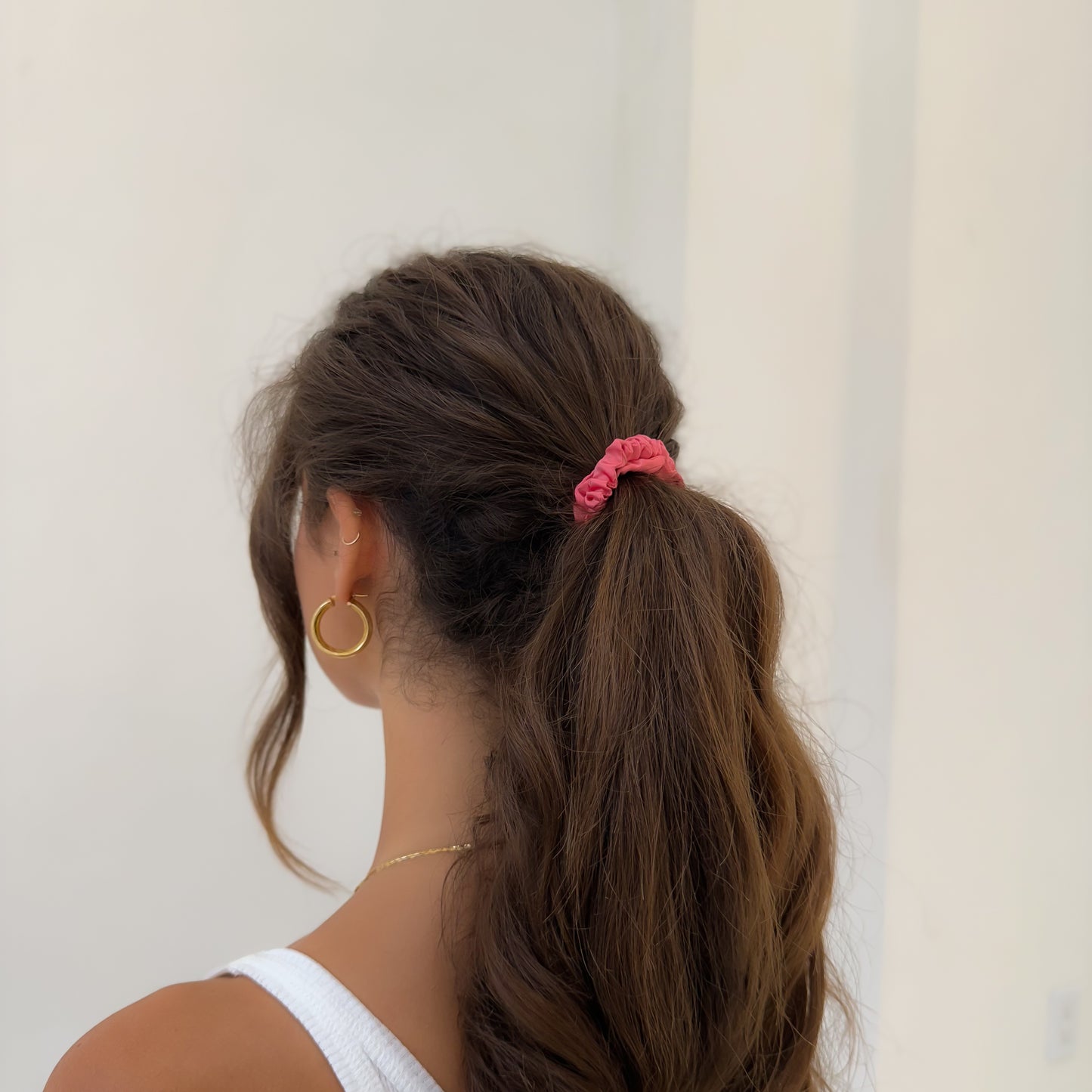 Skinny Silk Scrunchies - Watermelon