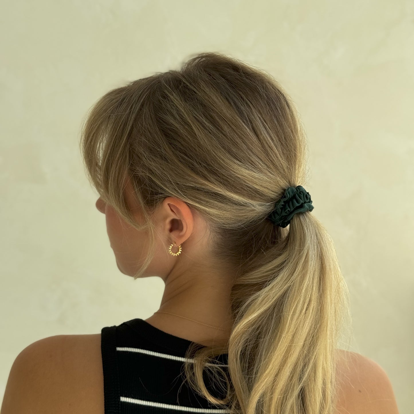 Skinny Silk Scrunchies - Pine