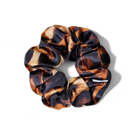 Organic Premium Silk Scrunchie - Leopard