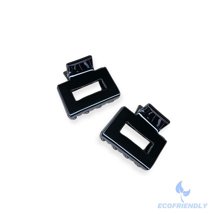 Ecofriendly Acetate 2 Pack Mini Square Claws - Black