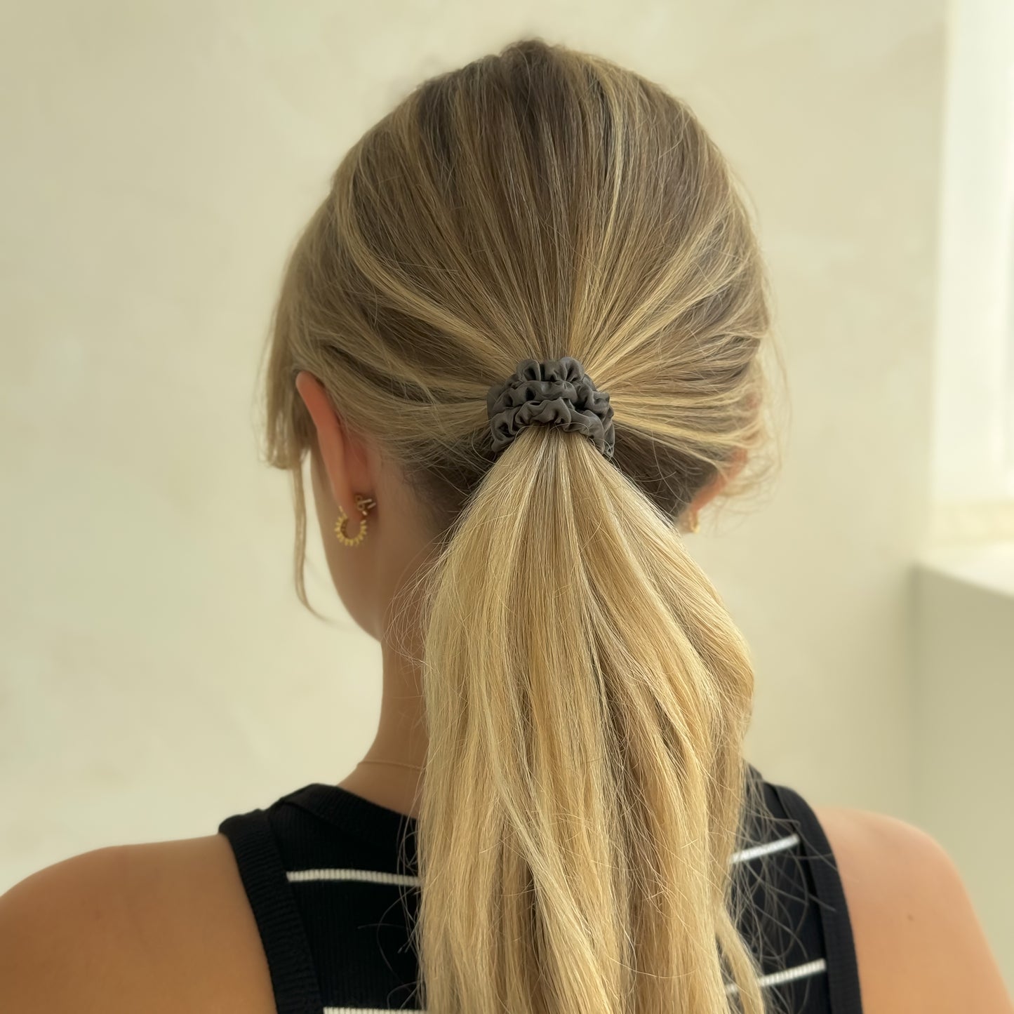 Skinny Silk Scrunchies - Ash Grey