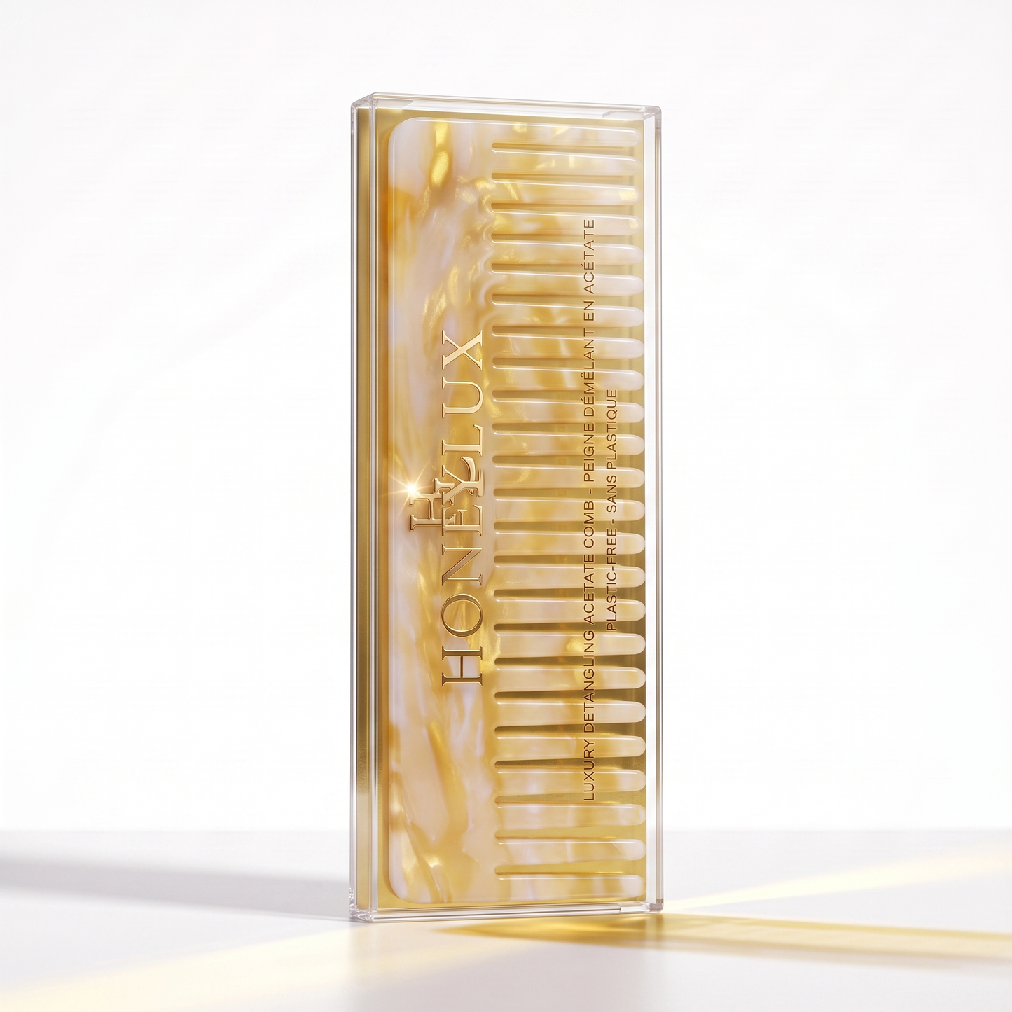 Acetate Detangling Comb - Almond