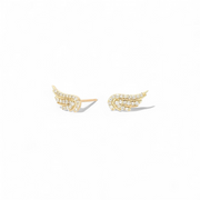 White Zirconia Wing Studs