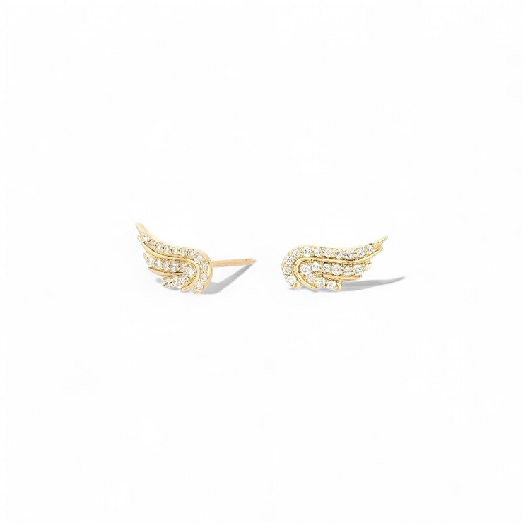 White Zirconia Wing Studs