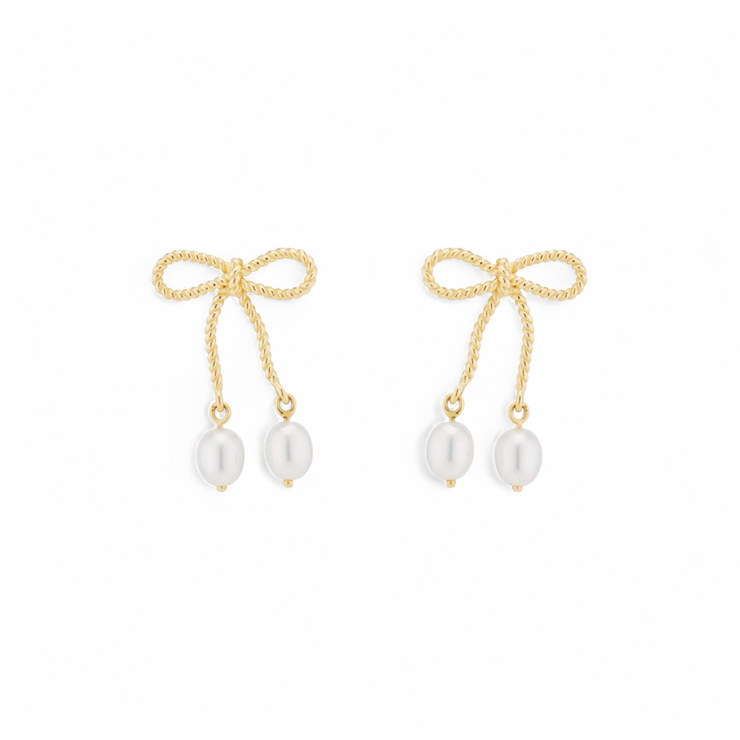 Bow Pearl Earrings