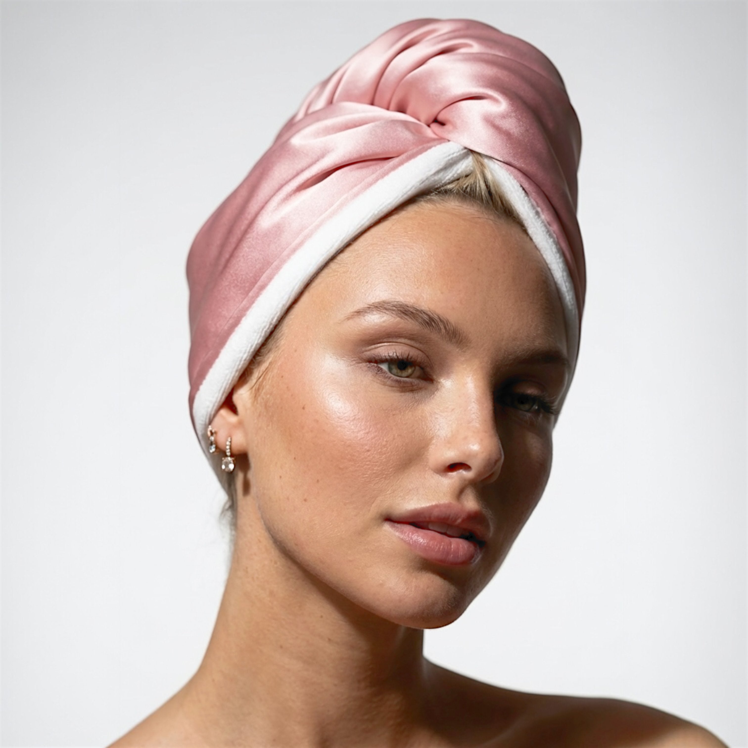 Reversilble Silk & Bamboo Towel Wrap - Pink – HoneyLux Inc.