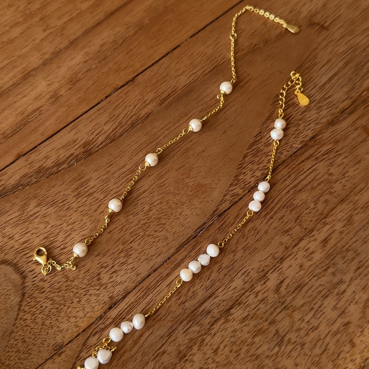 Dainty Pearl Gold Bracelet