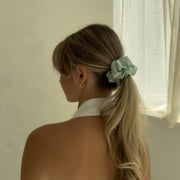 Organic Premium Silk Scrunchie - Wintergreen