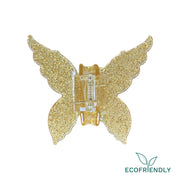 Ecofriendly Acetate Butterfly Claw - Golden