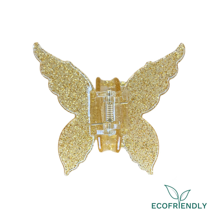 Ecofriendly Acetate Butterfly Claw - Golden