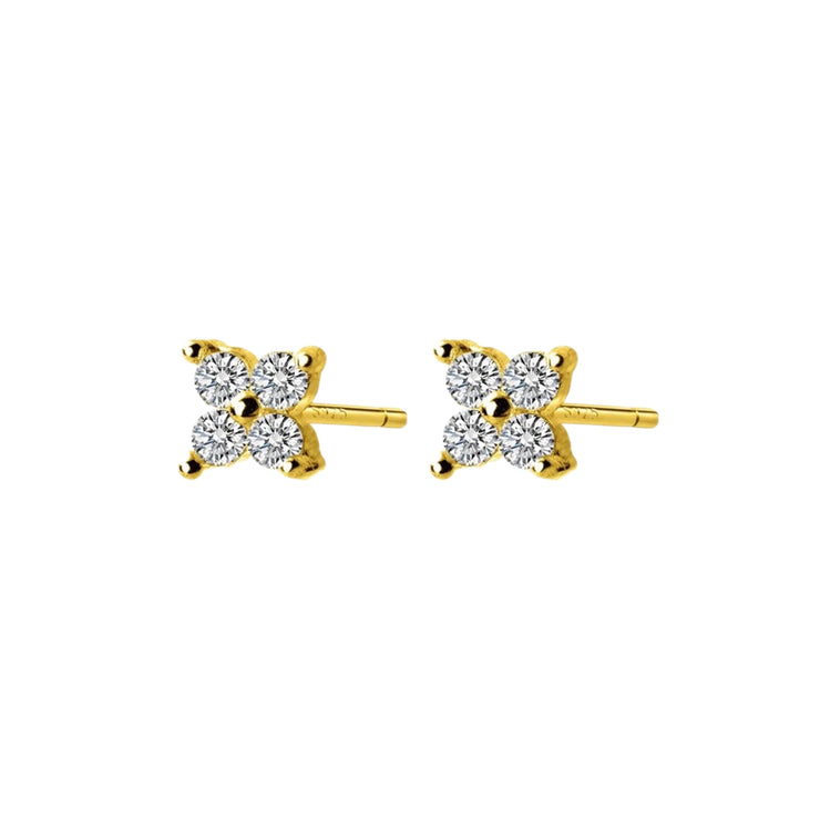 Zirconia Flower Studs