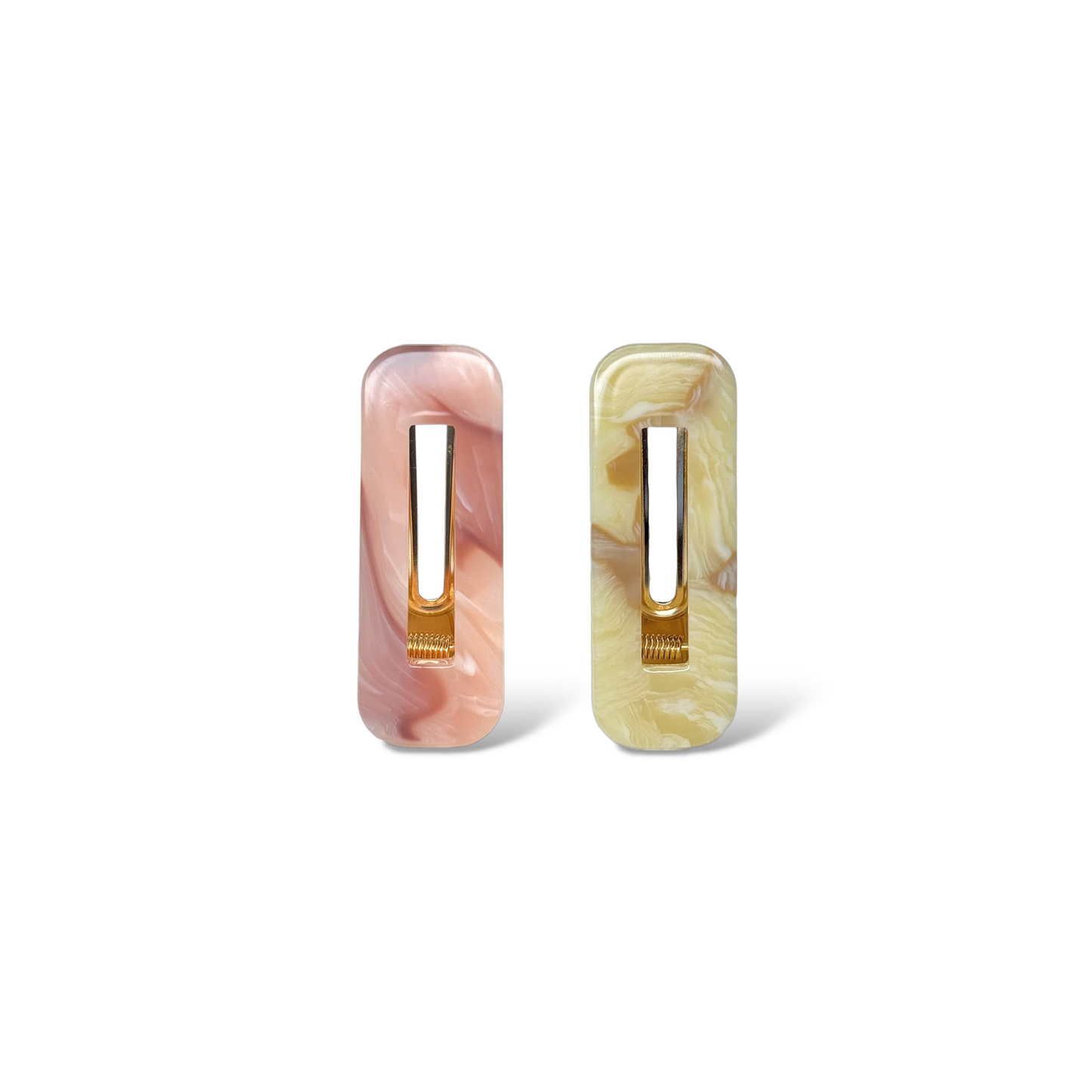Duo Barrette Set - French Marble