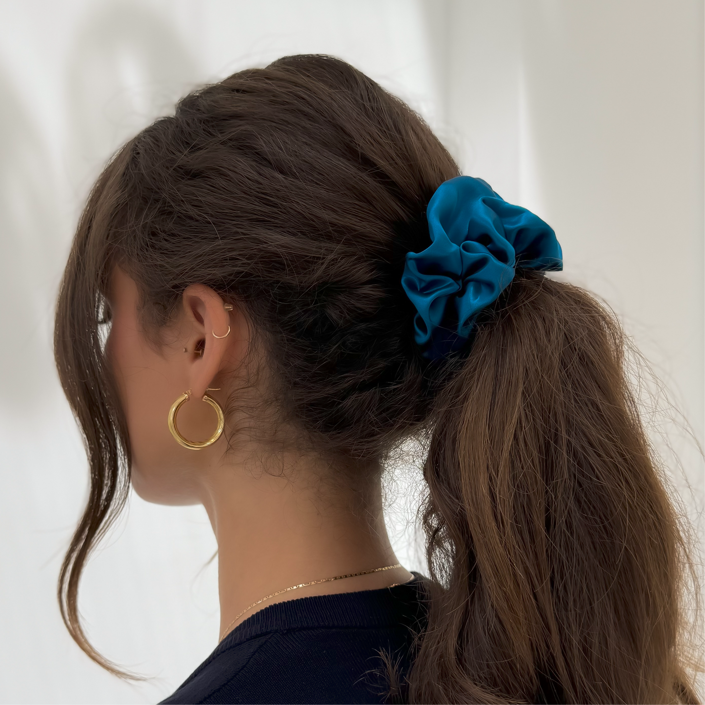 Organic Premium Silk Scrunchie - Ariel