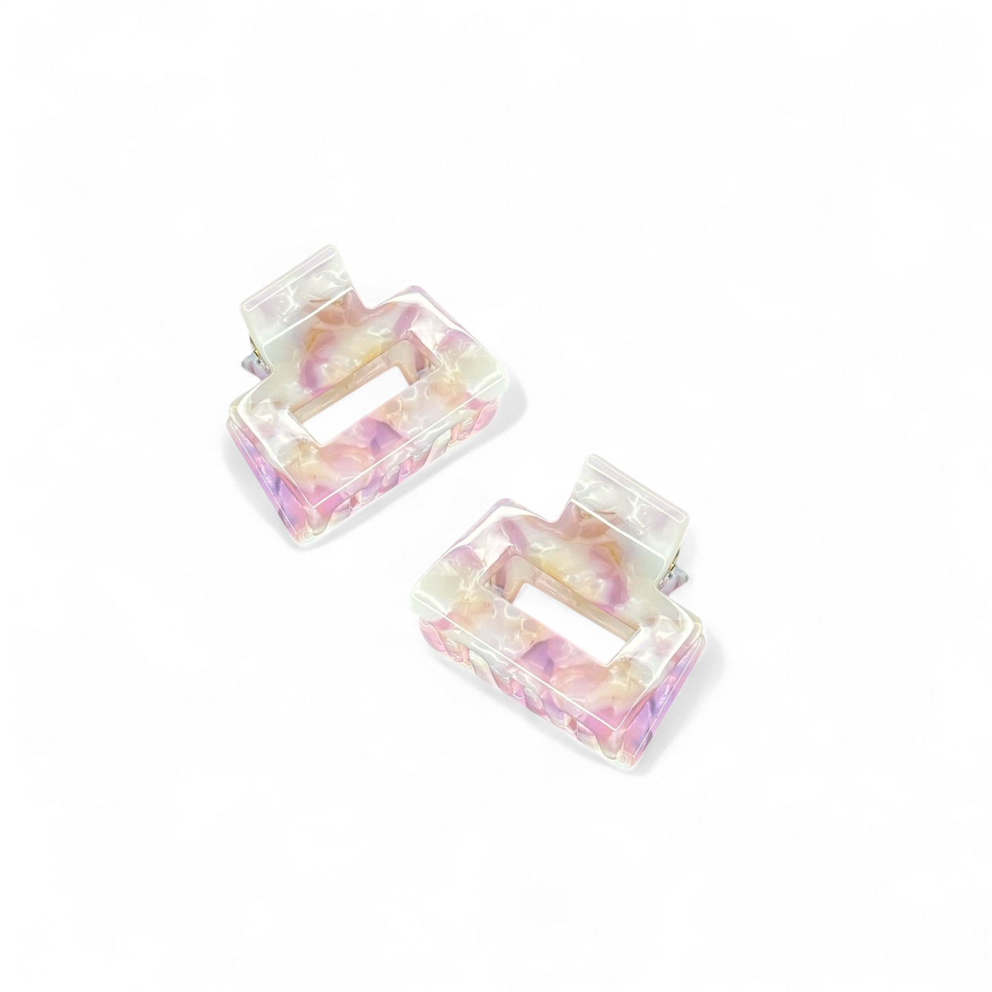 Ecofriendly Acetate 2 Pack Mini Square Claws - Sweetheart