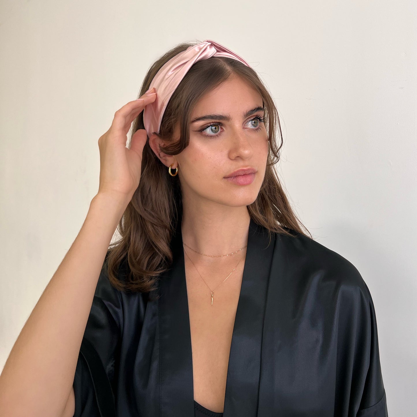 Organic Silk Headband - Pink