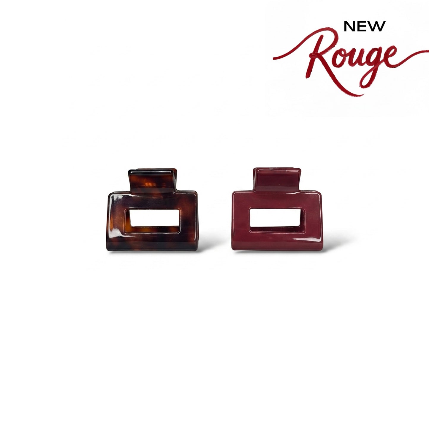 Ecofriendly Acetate Mini Square Claws - Rouge Set