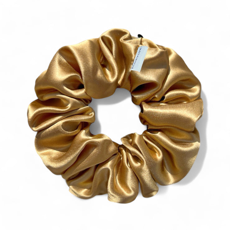 Organic Premium Silk Scrunchie - Gold