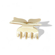 Acetate Bow Claw - Cream