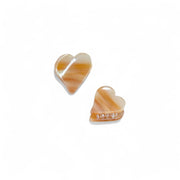 Ecofriendly Acetate 2 Pack Mini Heart Claws - Sand