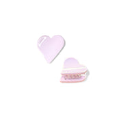 Ecofriendly Acetate 2 Pack Mini Heart Claws - Pink