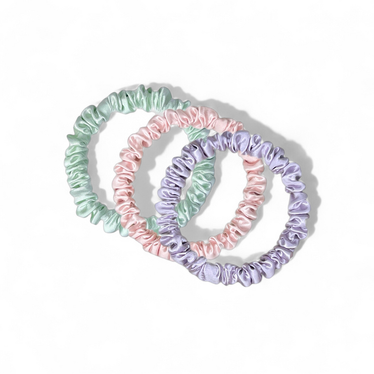 Skinny Silk Scrunchie Pastel Set