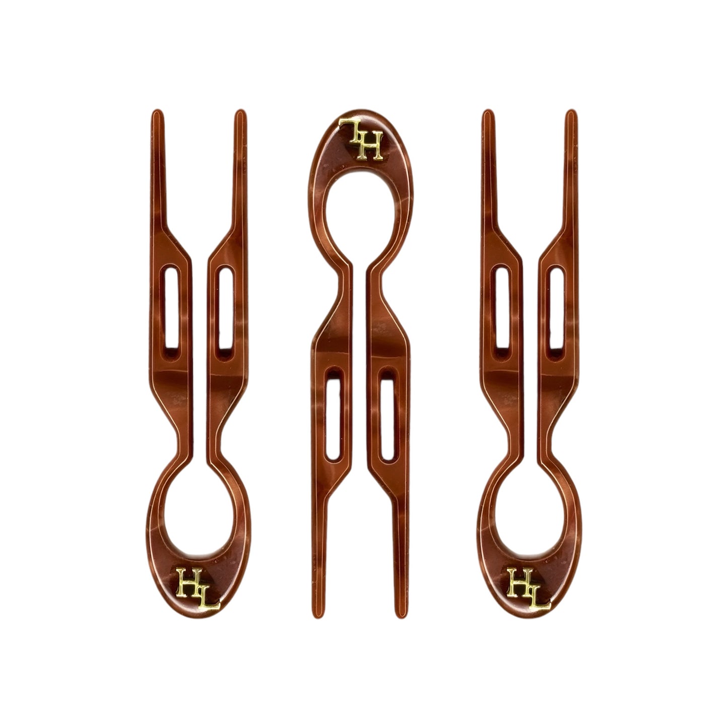 Acetate Hair Pin Pack - Walnut