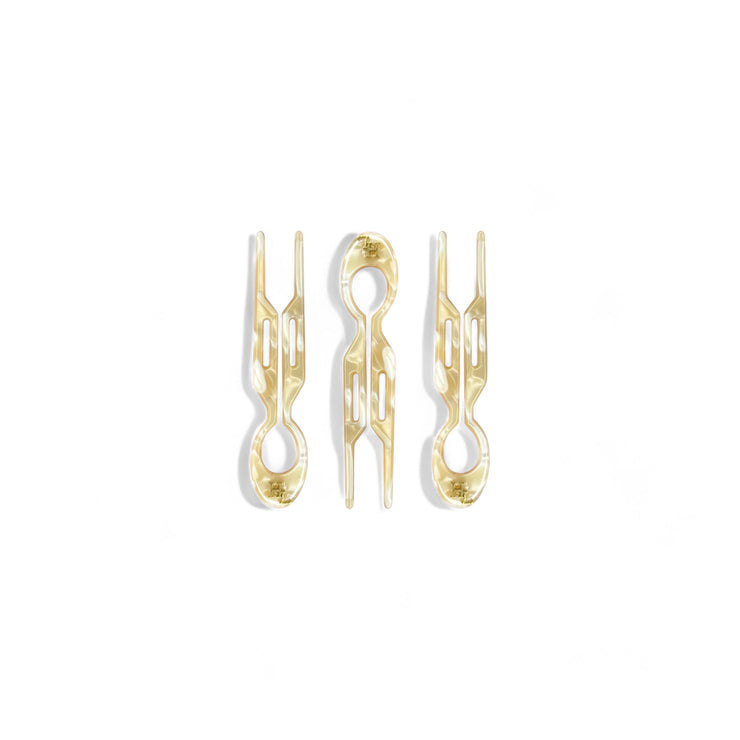 Acetate Hair Pin Pack - Vanilla Swirl