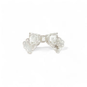 Acetate Bow Barrette - Pearl