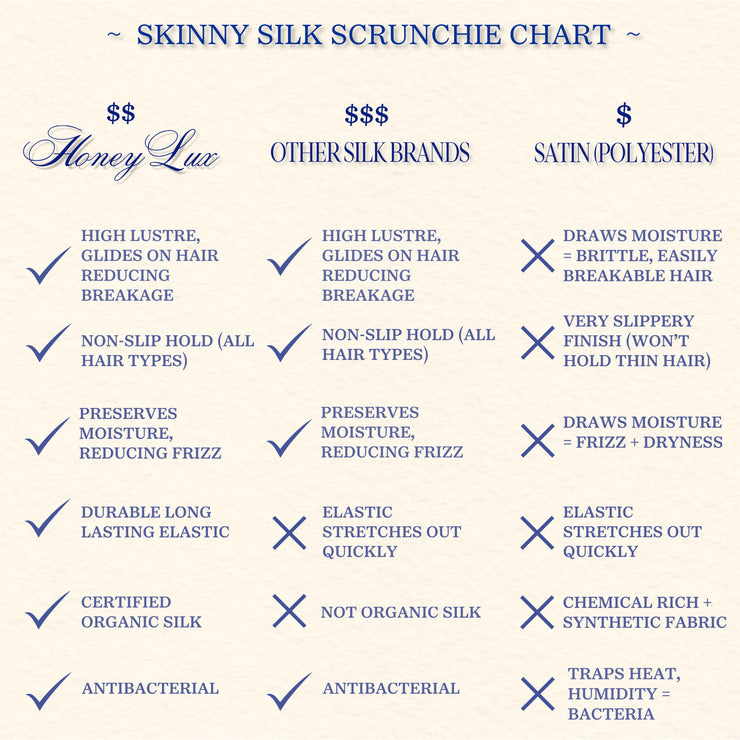 Skinny Silk Scrunchies - Light Grey