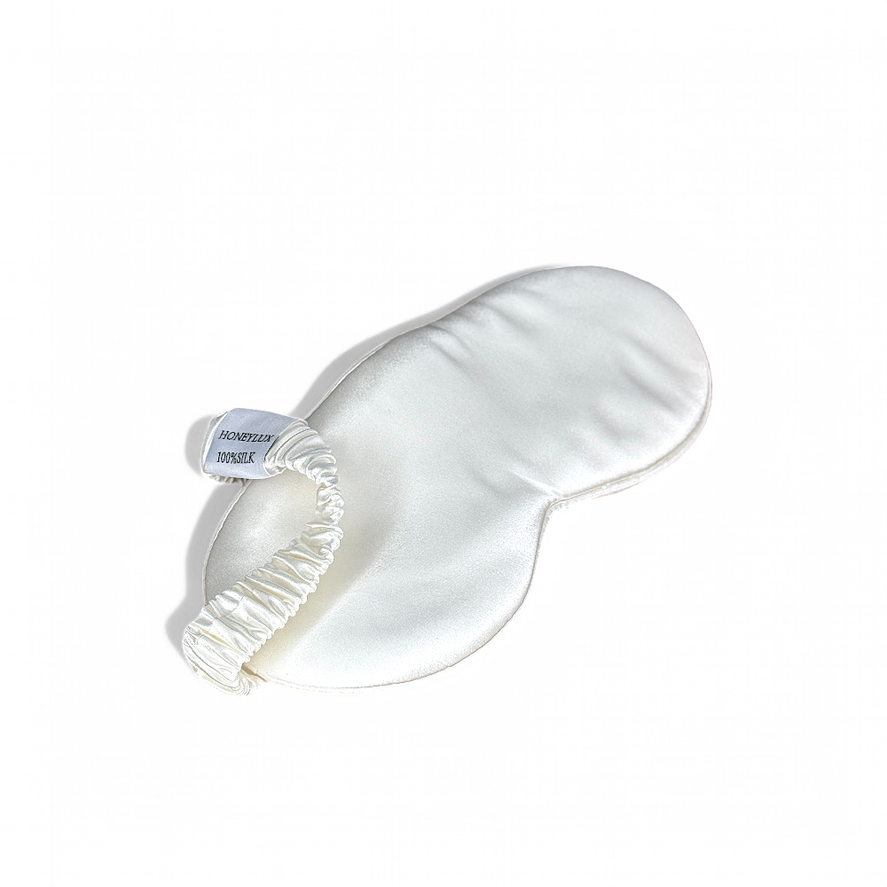 Premium Organic Silk Sleep Mask - White