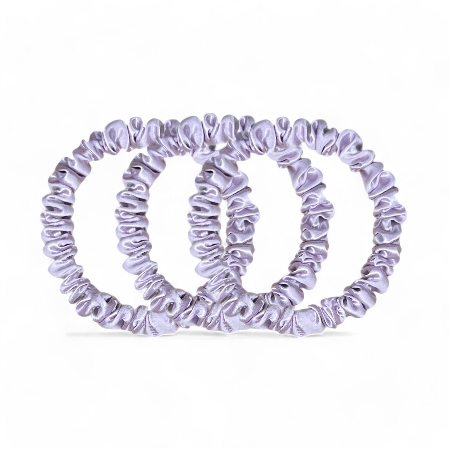 Skinny Silk Scrunchies - Lilac